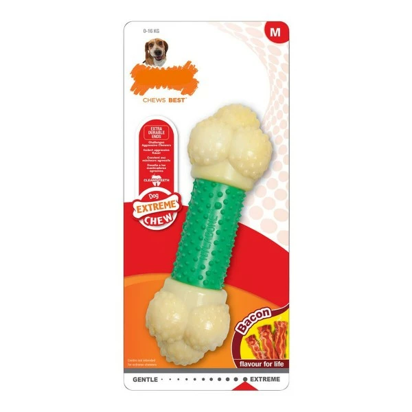 Beißring Für Hunde Nylabone Extreme Chew Double Action Bacon Minze 2-in-1 M 3 Beißring Für Hunde Nylabone Extreme Chew Double Action Bacon Minze 2-in-1 M