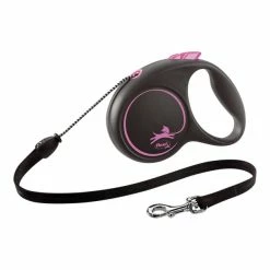 Hundeleine Flexi BLACK DESIGN 5 M Rosa M