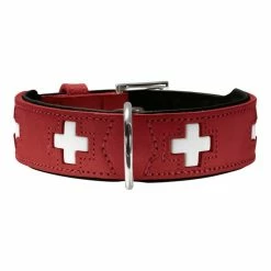 Hundehalsband Hunter Swiss Rot/Schwarz (24-28.5 Cm)