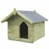 VIDAXL Hundehütte Mit Dach Imprägniertes Kiefernholz
