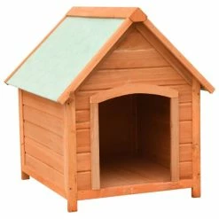 VIDAXL Hundehütte Kiefernholz & Tannenholz Massiv 72x85x82 Cm