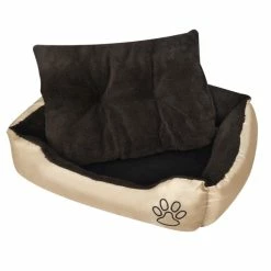 VIDAXL Warmes Hundebett Mit Polsterkissen L