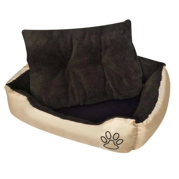 VIDAXL Hundebett Beige Und Braun XXL 3 VIDAXL Hundebett Beige Und Braun XXL