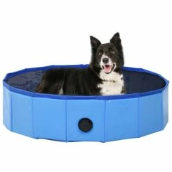 VIDAXL Hundepool Faltbar Blau 80 X 20 Cm PVC