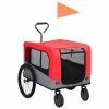 VIDAXL 2-in-1 Tier-Fahrradanhänger Und Jogger Rot Und Grau -Hundefutter Geschäft 8719883868844 a en hd 1 600x600