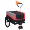 VIDAXL 2-in-1 XXL Fahrradanhänger & Trolley Rot Grau Schwarz