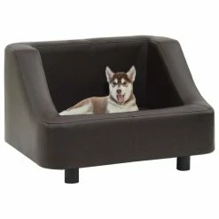 VIDAXL Hundesofa Braun 67x52x40 Cm Kunstleder