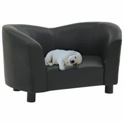 VIDAXL Hundesofa Schwarz 67x41x39 Cm Kunstleder