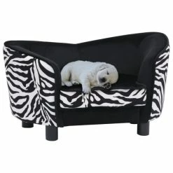 VIDAXL Hundesofa Schwarz 68x38x38 Cm Plüsch