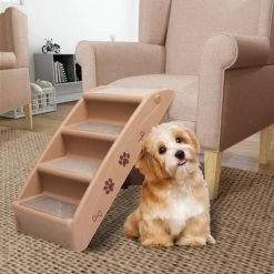 VIDAXL Hundetreppe Klappbar Braun 62x40x49,5 Cm