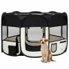 VIDAXL Faltbarer Welpenlaufstall Mit Tragetasche Schwarz 125x125x61 Cm -Hundefutter Geschäft 8720286204849 m en hd 1 600x600