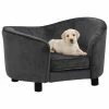 VIDAXL Hundesofa Dunkelgrau 69x49x40 Cm Plüsch -Hundefutter Geschäft 8720286315088 m en hd 1 600x600