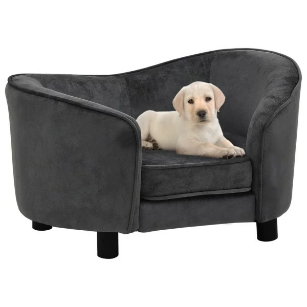 VIDAXL Hundesofa Dunkelgrau 69x49x40 Cm Plüsch 3 VIDAXL Hundesofa Dunkelgrau 69x49x40 Cm Plüsch