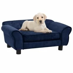 VIDAXL Hundesofa Blau 72x45x30 Cm Plüsch