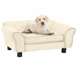 VIDAXL Hundesofa Creme 72x45x30 Cm Plüsch