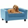 VIDAXL Hundesofa Schaumstoffkissen Türkis 60x43x30cm Plüsch Kunstleder -Hundefutter Geschäft 8720286341308 m en hd 1 600x600