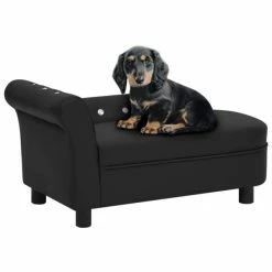 VIDAXL Hundesofa Schwarz 83x45x42 Cm Kunstleder