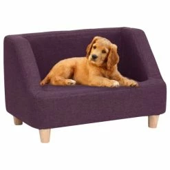 VIDAXL Hundesofa Burgunderrot 60x37x39 Cm Leinen