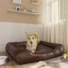 VIDAXL Hundebett Braun 80x68x23 Cm Kunstleder -Hundefutter Geschäft 8720286430668 m en hd 1 600x600