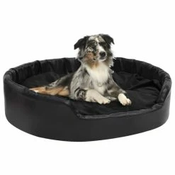 VIDAXL Hundebett Schwarz 99x89x21 Cm Plüsch Und Kunstleder