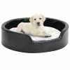 VIDAXL Hundebett Schwarz-Beige 69x59x19 Cm Plüsch Und Kunstleder -Hundefutter Geschäft 8720286430910 m en hd 1 600x600