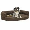 VIDAXL Hundematratze Ergonomisch 75x53 Cm Leinenoptik Braun -Hundefutter Geschäft 8720286431245 m en hd 1 600x600