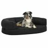 VIDAXL Hundematratze Ergonomisch 90x64 Cm Leinenoptik Fleece Schwarz -Hundefutter Geschäft 8720286431344 m en hd 1 600x600