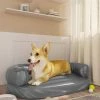 VIDAXL Hundebett Ergonomisch Schaumstoff Grau 75x53 Cm Kunstleder -Hundefutter Geschäft 8720286431399 m en hd 1 600x600