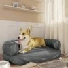 VIDAXL Hundebett Ergonomisch Schaumstoff Grau 88x65 Cm Kunstleder -Hundefutter Geschäft 8720286431405 m en hd 1 600x600