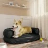 VIDAXL Hundebett Ergonomisch Schaumstoff Schwarz 60x42 Cm Kunstleder -Hundefutter Geschäft 8720286431443 m en hd 1 600x600