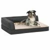 VIDAXL Hundematratze Ergonomisch 75x53cm Leinenoptik Fleece Dunkelgrau -Hundefutter Geschäft 8720286431481 m en hd 1 600x600