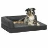 VIDAXL Hundematratze Ergonomisch 60x42cm Leinenoptik Fleece Dunkelgrau -Hundefutter Geschäft 8720286431504 m en hd 1 600x600