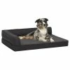 VIDAXL Hundematratze Ergonomisch 75x53 Cm Leinenoptik Fleece Schwarz -Hundefutter Geschäft 8720286431696 m en hd 1 600x600