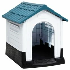 VIDAXL Hundehütte Blau 57x68x66 Cm Polypropylen