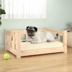 VIDAXL Hundebett 65,5x50,5x28 Cm Massivholz Kiefer