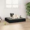 VIDAXL Hundebett Schwarz 61,5x49x9 Cm Massivholz Kiefer -Hundefutter Geschäft 8720287137436 m en hd 1 600x600