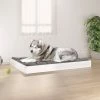 VIDAXL Hundebett Weiß 101,5x74x9 Cm Massivholz Kiefer -Hundefutter Geschäft 8720287137559 m en hd 1 600x600