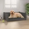 VIDAXL Hundebett Grau 75,5x55,5x28 Cm Massivholz Kiefer -Hundefutter Geschäft 8720287140399 m en hd 1 600x600