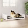 VIDAXL Hundebett Weiß 95,5x65,5x28 Cm Massivholz Kiefer -Hundefutter Geschäft 8720287140436 m en hd 1 600x600