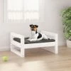 VIDAXL Hundebett Weiß 55,5x45,5x28 Cm Massivholz Kiefer -Hundefutter Geschäft 8720287140535 m en hd 1 600x600