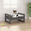 VIDAXL Hundebett Grau 55,5x45,5x28 Cm Massivholz Kiefer -Hundefutter Geschäft 8720287140542 m en hd 1 600x600
