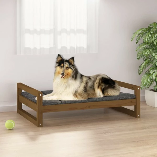 VIDAXL Hundebett Honigbraun 95,5x65,5x28 Cm Massivholz Kiefer 3 VIDAXL Hundebett Honigbraun 95,5x65,5x28 Cm Massivholz Kiefer
