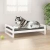 VIDAXL Hundebett Weiß 105,5x75,5x28 Cm Massivholz Kiefer -Hundefutter Geschäft 8720287140733 m en hd 1 600x600