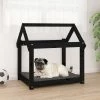 VIDAXL Hundebett Schwarz 71x55x70 Cm Massivholz Kiefer -Hundefutter Geschäft 8720287207030 m en hd 1 600x600