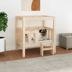 VIDAXL Hundebett 65,5x43x70 Cm Massivholz Kiefer