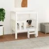 VIDAXL Hundebett Weiß 65,5x43x70 Cm Massivholz Kiefer -Hundefutter Geschäft 8720287208709 m en hd 1 600x600