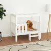 VIDAXL Hundebett Weiß 75,5x63,5x70 Cm Massivholz Kiefer -Hundefutter Geschäft 8720287208754 m en hd 1 600x600