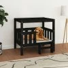 VIDAXL Hundebett Schwarz 75,5x63,5x70 Cm Massivholz Kiefer -Hundefutter Geschäft 8720287208785 m en hd 1 600x600