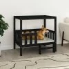 VIDAXL Hundebett Schwarz 95,5x73,5x90 Cm Massivholz Kiefer -Hundefutter Geschäft 8720287208839 m en hd 1 600x600