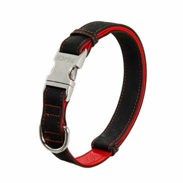 Karlie Buffalo Ultra Halsband - Schwarz/Rot - 40 Mm / 55-75 Cm 3 Karlie Buffalo Ultra Halsband - Schwarz/Rot - 40 Mm / 55-75 Cm